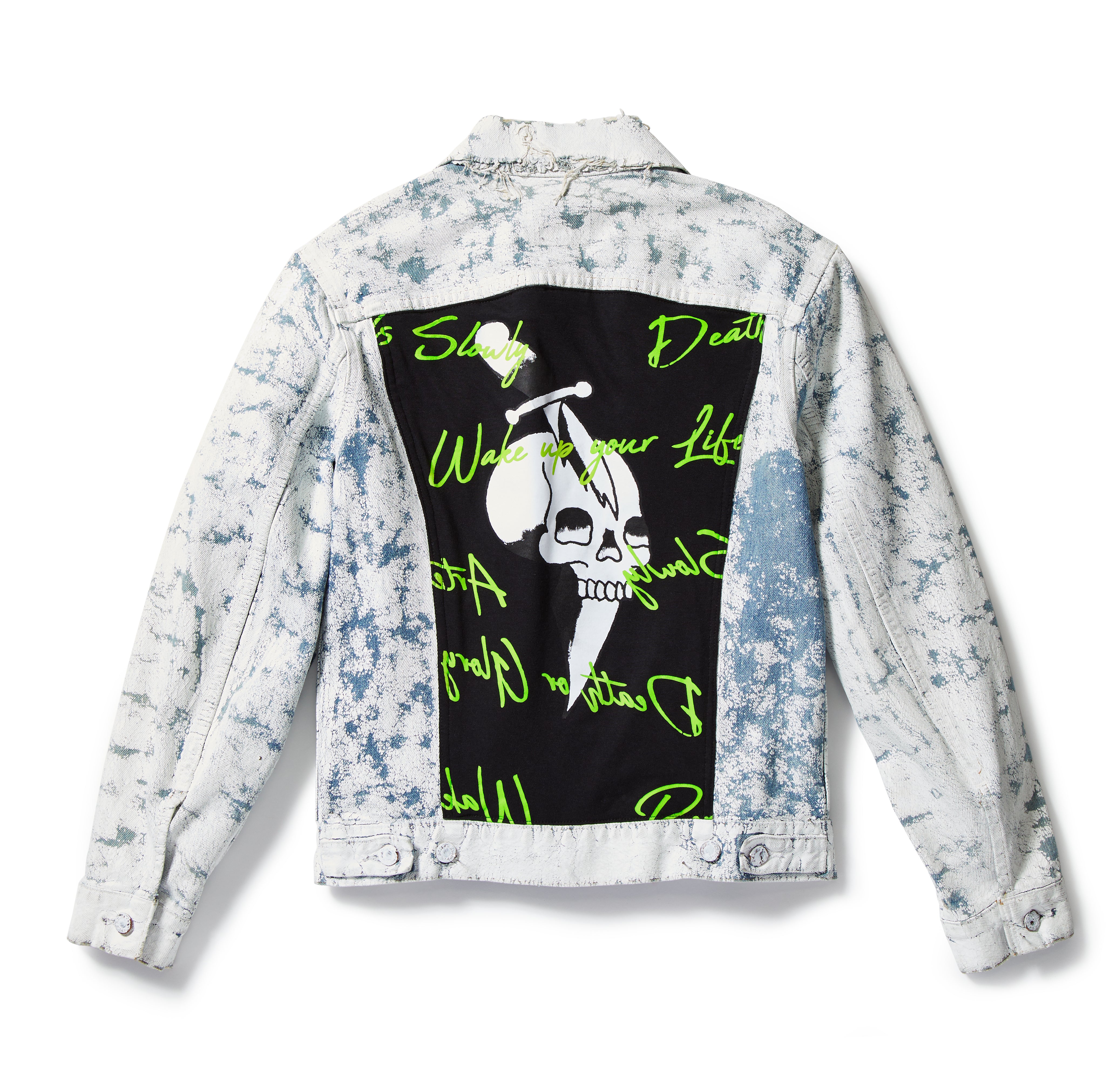 Skull Dagger Painted Denim Jacket