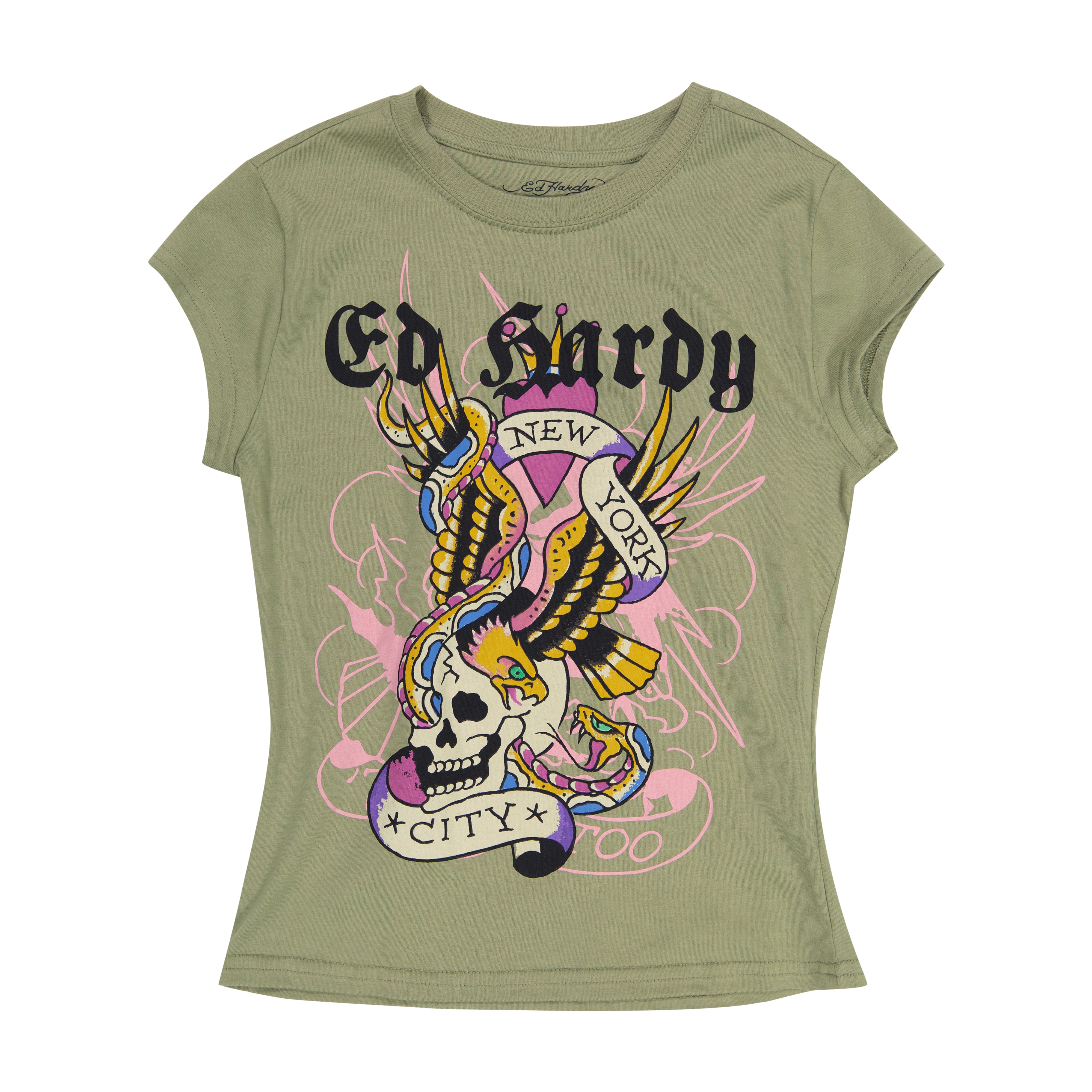 NYC Skull Cap Sleeve Tee