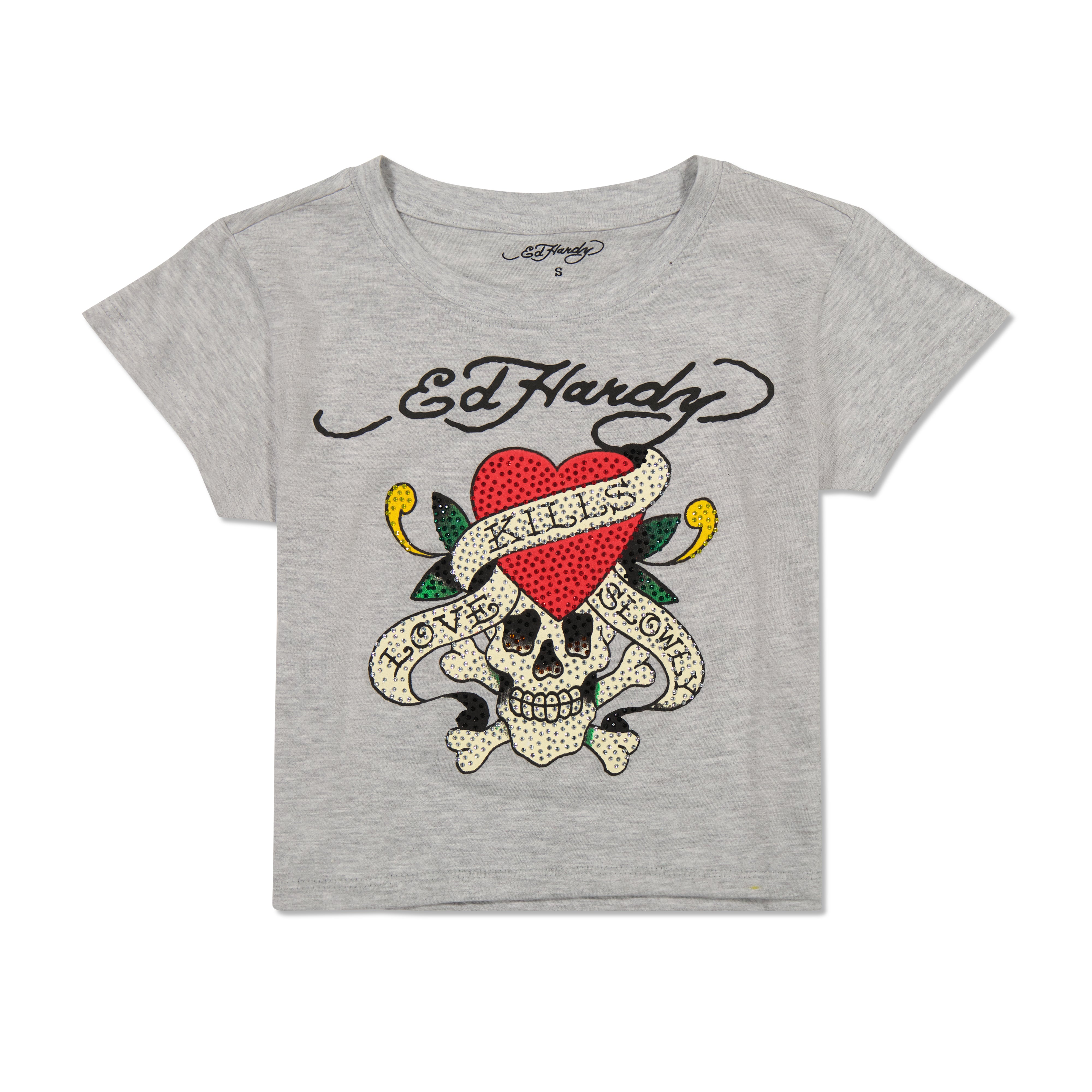 Rhinestone LKS Skull Baby Tee